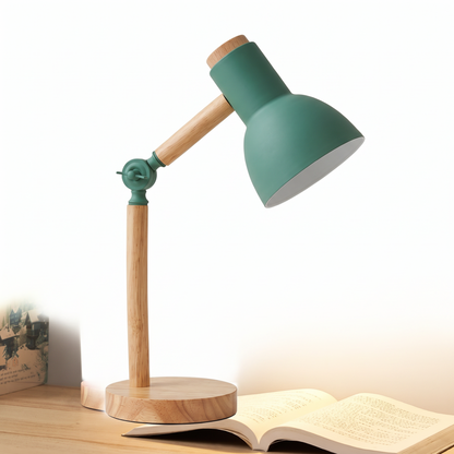 Nordvik wooden adjustable desk lamp