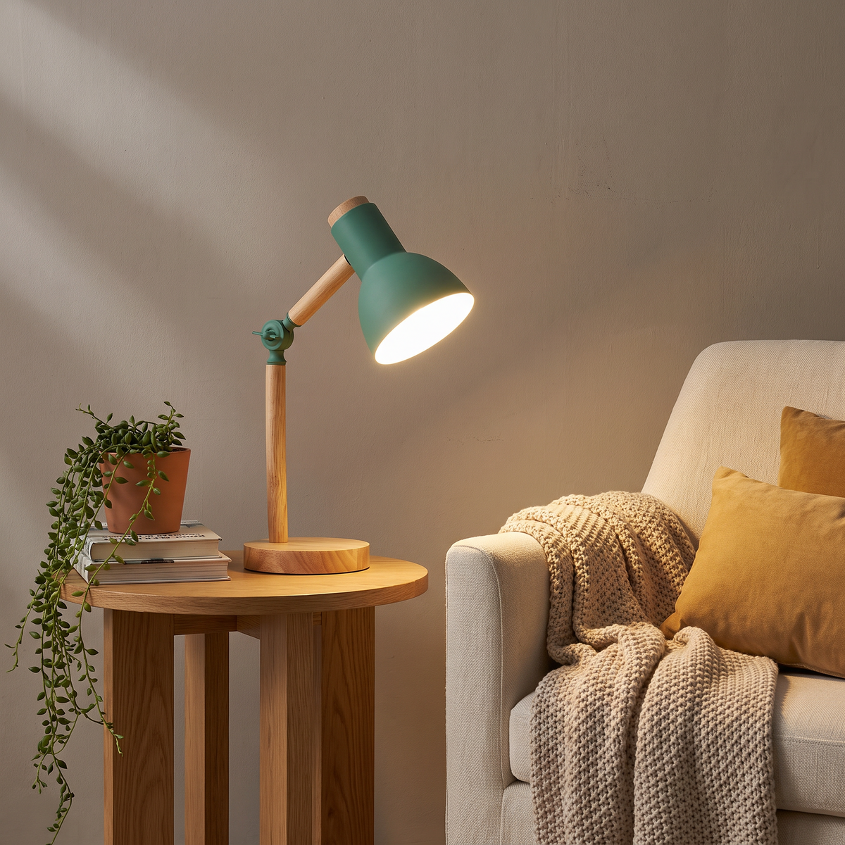 Nordvik desk lamp in a reading corner