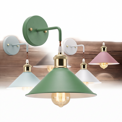 Forge industrial wall sconce in Green